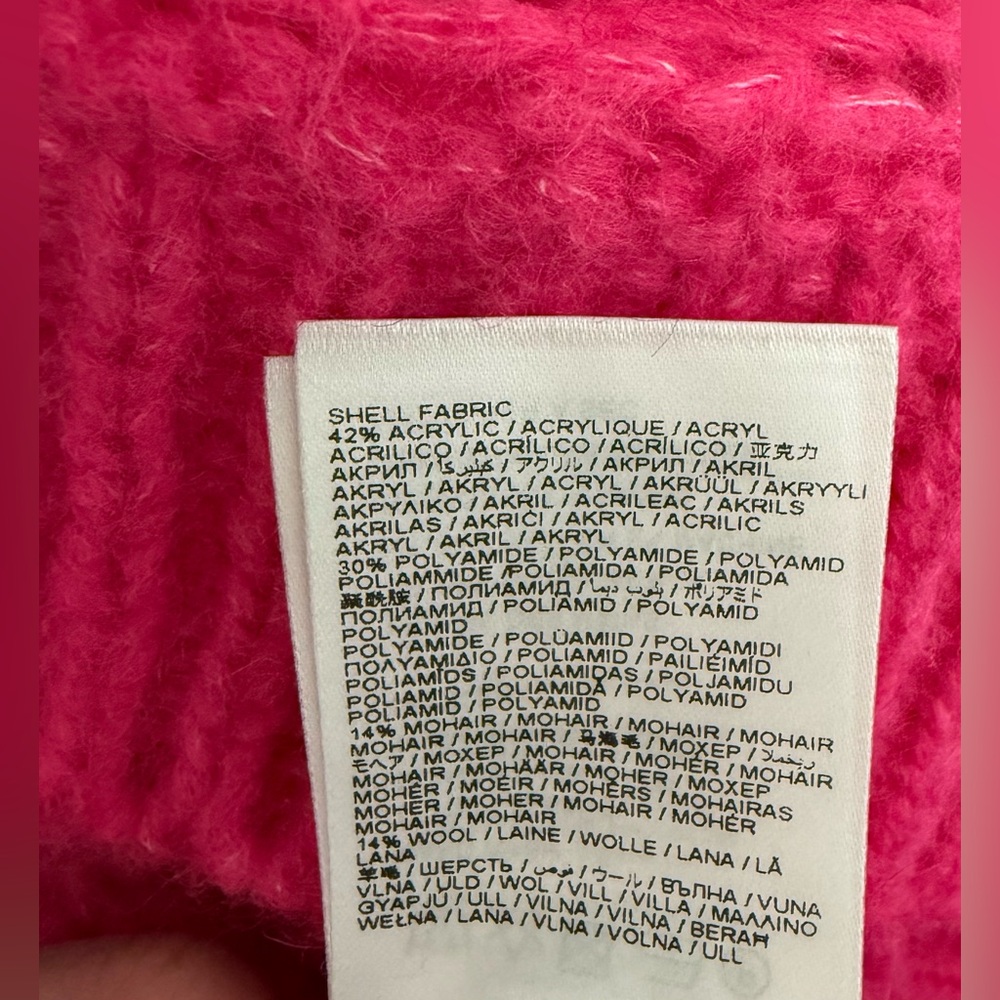 Farm Rio Pink Maxi Cable Knit Sweater‎ Medium Pristine Condition - Picture 7 of 8